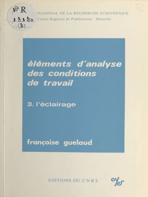 cover image of Éléments d'analyse des conditions de travail (3)